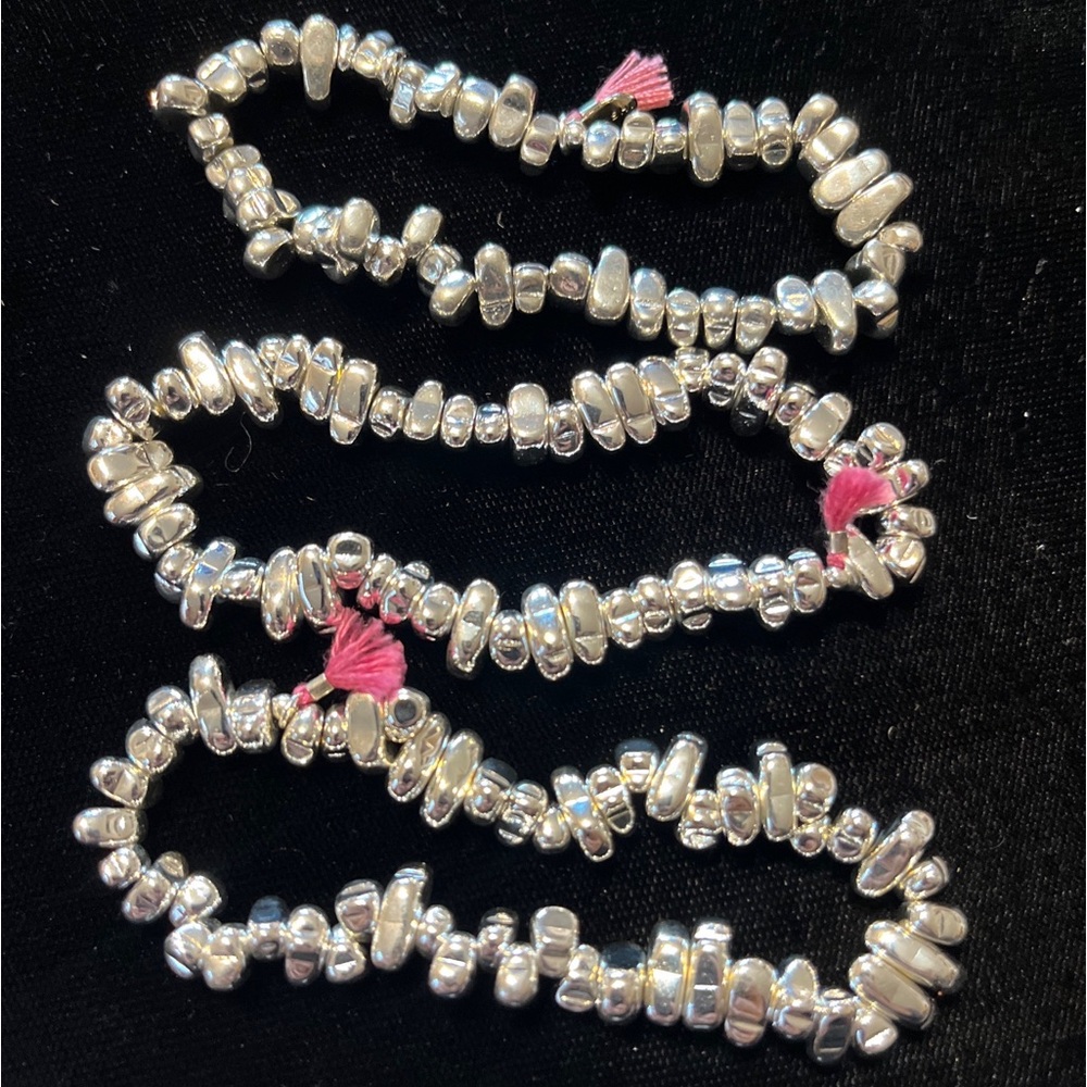 Shashi Odyssey Stretch Silver Bracelet set of Three NWOT